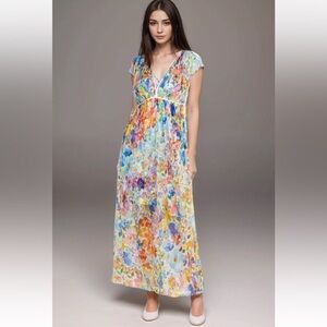 Johnny Was Jade Dylane Floral Silk Maxi Dress